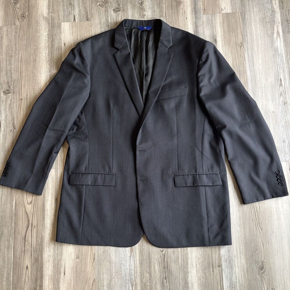 Egara Lanificio A. Rosina Made In Italy Gray 100% Wool Suit Two Button- 40L Slim
